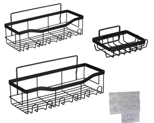 Hot Selling Wholesale Bathroom Shower Shelf Caddy Organizer Wall-mounted Storage Shelf for Bath Storage