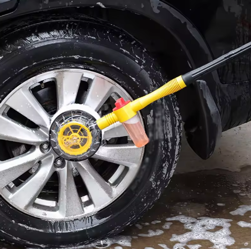 Car Detailing Soft Hair 360 Degree Water Flow Through Automatic Rotating Car Wash Brush for Car Cleaning
