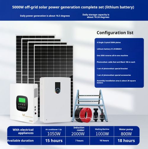 Large solar battery generator