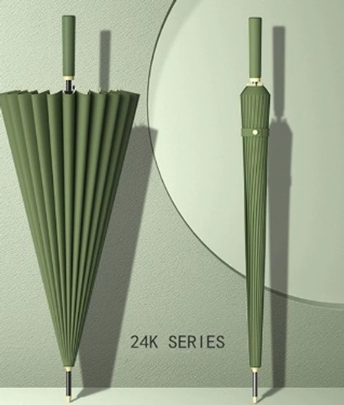 Promotions High Quality Factory Spot Goods 24 Ribs Long Handle Automatic Umbrella for Wholesales Golf Umbrella