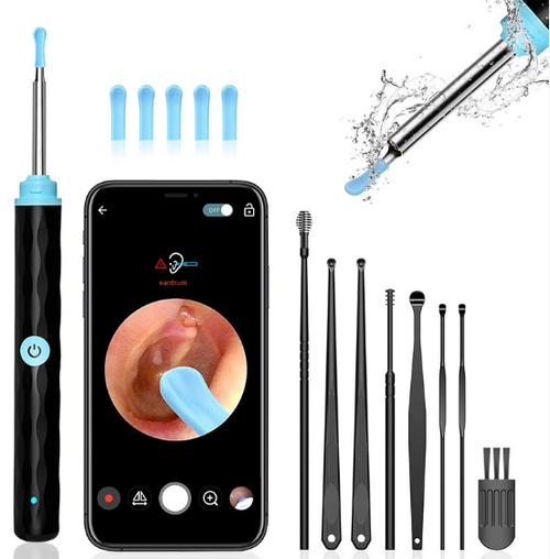 China Manufacturer With LED Light 1080P 5MP HD Wifi Visual Digital Otoscope 360 Wide Angle Ear Wax Remover Camera Earpick Camera
