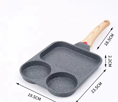 Nonstick Iron Skillet for Gas Stove and Induction Cooktop Square Pancake and Omelette Pan for Frying Breakfast Foods