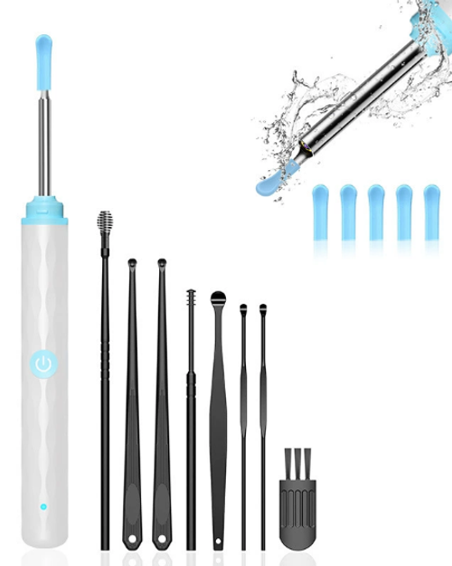 China Manufacturer With LED Light 1080P 5MP HD Wifi Visual Digital Otoscope 360 Wide Angle Ear Wax Remover Camera Earpick Camera