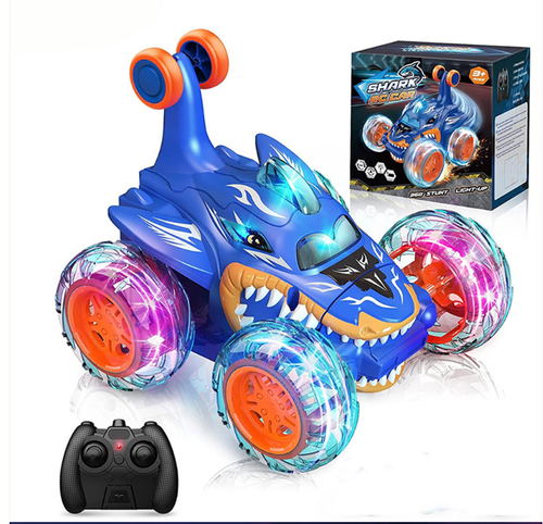 Children's Remote Control Car 360-degree Rotation Stunt Off-road Electric Vehicle Light Remote Control Skip Toy Car