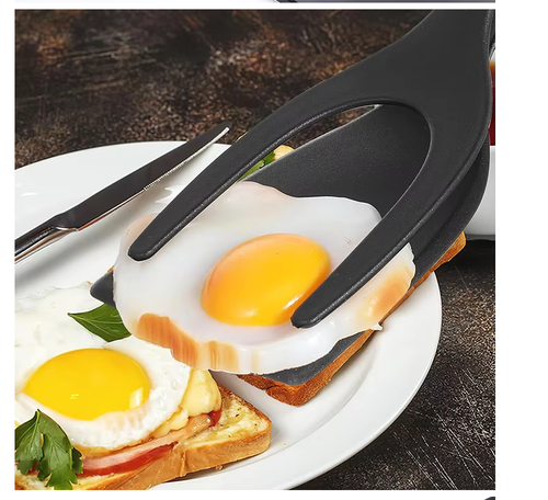 Hot Sale 2 in 1 Kitchen Clamp Multifunctional Spatula Grinding Cooking Spoon Cookware Egg Pancake Spatula Clamping Omelette