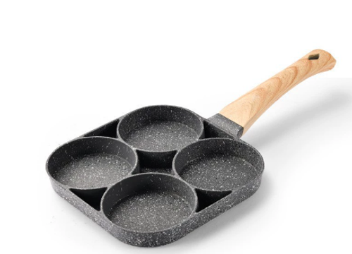 Nonstick Iron Skillet for Gas Stove and Induction Cooktop Square Pancake and Omelette Pan for Frying Breakfast Foods