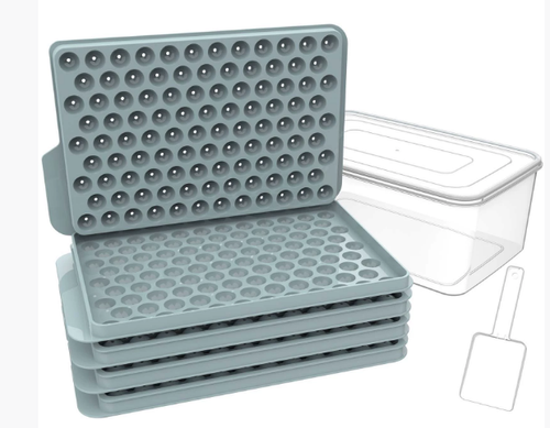 Food Grade 33 Grids Round Shaped Ball Ice Tray Plastic Ice Ball Maker Mold Ice Cube Tray With Lids