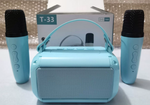 Furniture Built-In Small Portable Speakerphones Wireless for Karaoke Portable Audio Player School Loa Kéo Karaoke with 2 Mic