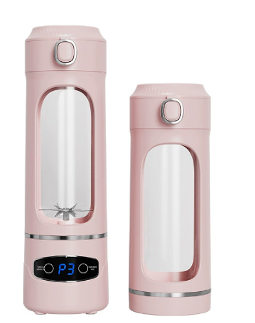 450ml USB Rechargeable Wireless Fruit Blender Juicer Household Electric Portable Blender with 3 Gear Timing Function