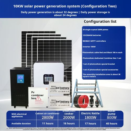 Large solar battery generator