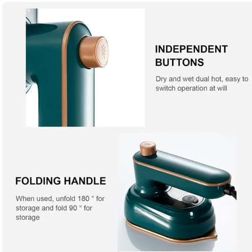 Handheld Garment Steamer Ironing Machine Portable Travel Iron Household Mini Rotary Steam Ironing Wet and Dry Folding Machine