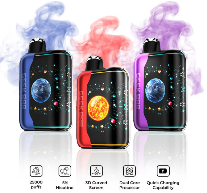 GEEK BAR PULSE X拋棄式電子煙 星空外觀搭配25000口，外出與輪換更順手