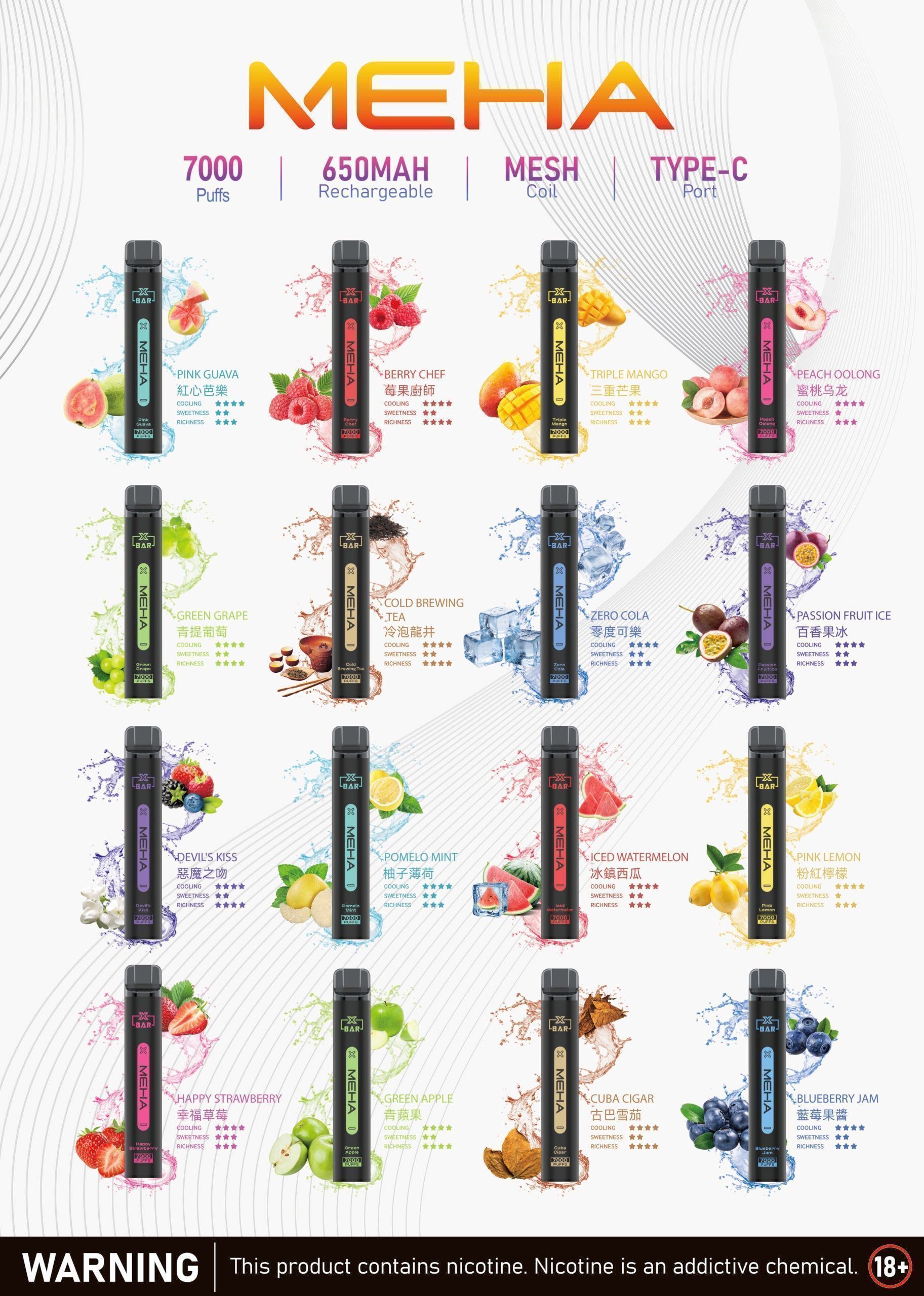 MEHA X BAR拋棄式電子煙 多口味搭配穩定輸出，口感節奏更容易掌握