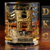 Personalisiertes Whisky-Glas mit Initialen