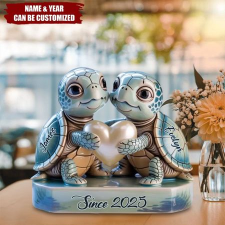 Alles Gute zum Jubiläum, meine Liebe – Personalisierte Acrylplakette in Sonderform, Geschenke für Paare