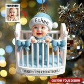 Babys erstes Weihnachten - Personalisiertes Foto Acryl Ornament