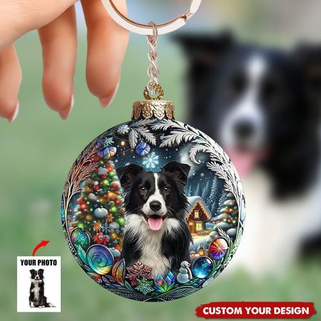 Personalisiertes Foto Haustiere machen unser Leben ganz  Personalisierter Schlüsselanhänger für Hund und Katze