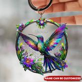 Wunderschöner Kolibri – Personalisierter Acryl-Schlüsselanhänger