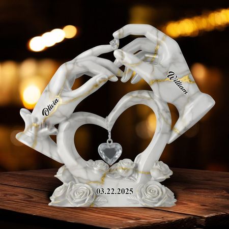 Für immer zusammen, ich liebe dich – personalisiertes Paar, individuell geformte Acryltafel