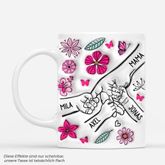 Mama Kinder Blumen - Personalisiertes Geschenk | Liebevolle Tasse mit   für Mamas