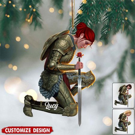 Ein Kind Gottes, eine Frau des Glaubens, eine Kriegerin Christi – personalisiertes Ornament