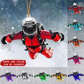 Personalisierter Fallschirmspringer Weihnachtsschmuck, Geschenk für Fallschirmspringer, Fallschirmspringer-Liebhaber