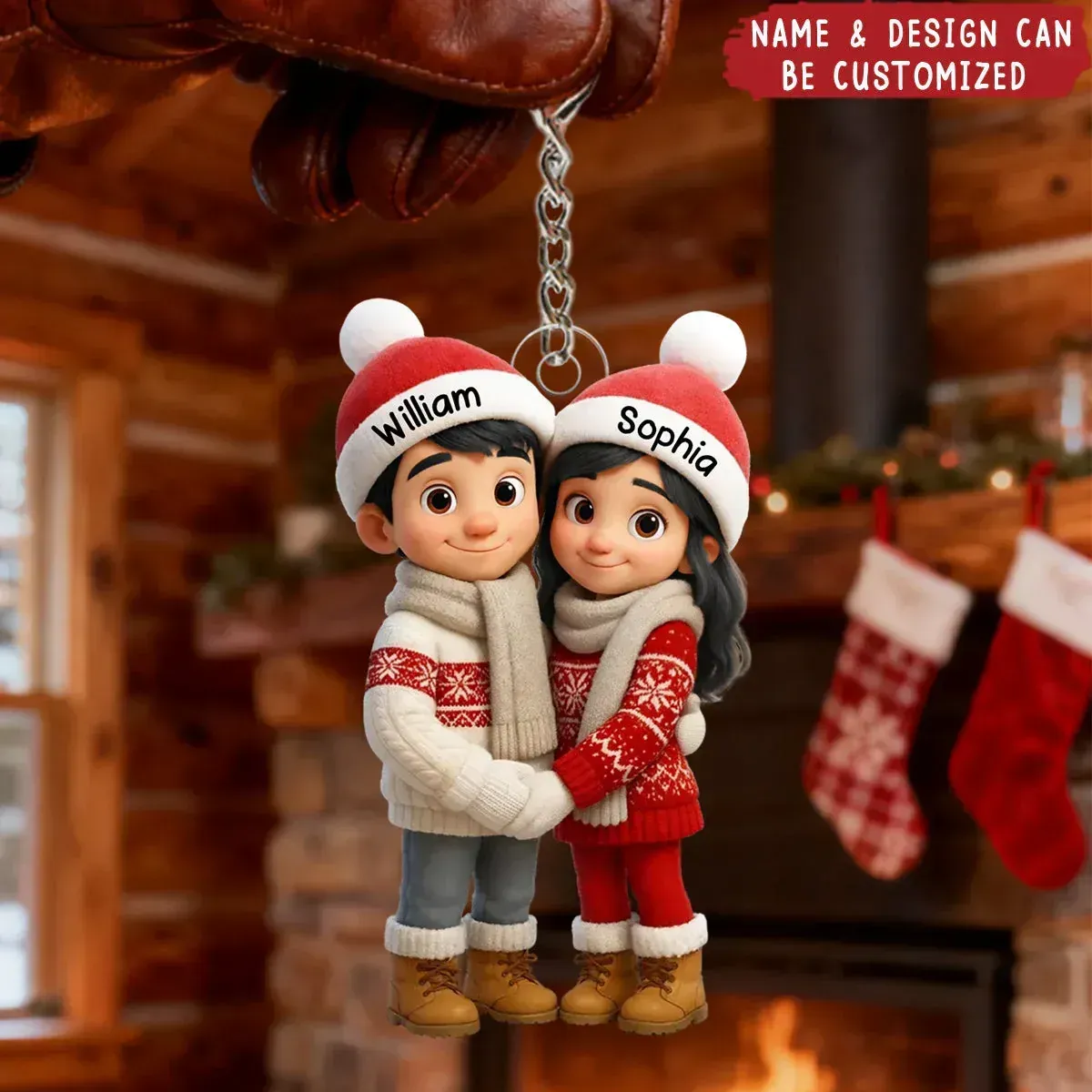 Paarumarmung – Personalisierter Acryl-Schlüsselanhänger, Geschenk für Ihn, Geschenk für Sie