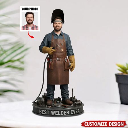 Individuelles Geschenk für Schweißer – Personalisierte Acrylplakette in Sonderform für Schweißer