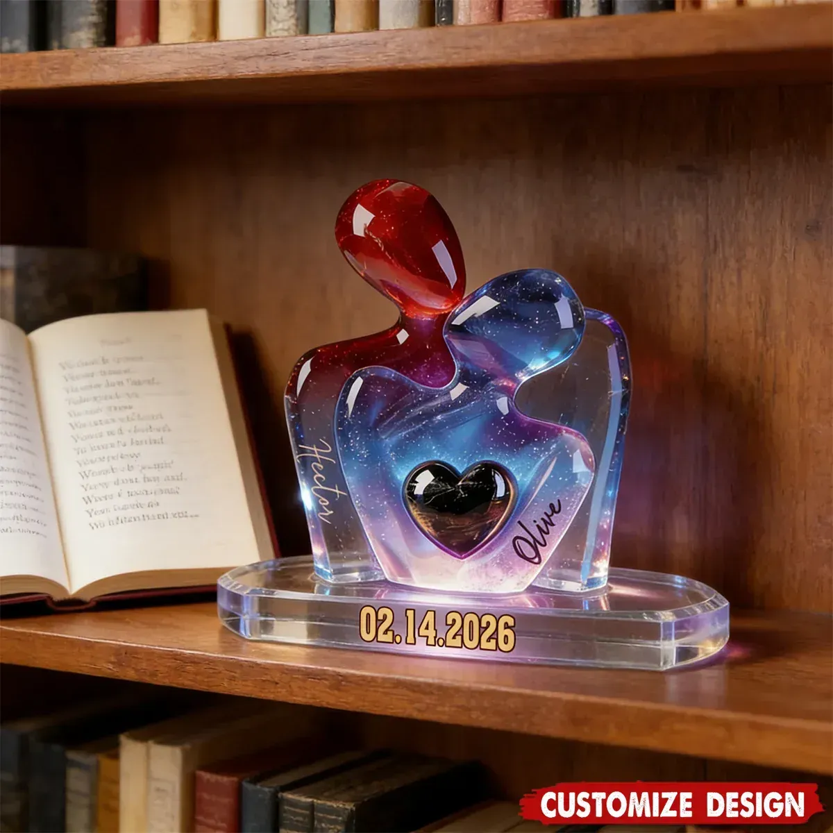 Neuer schein ung-Personal isierte Paar Acryl Plaque-Geschenk für Paare