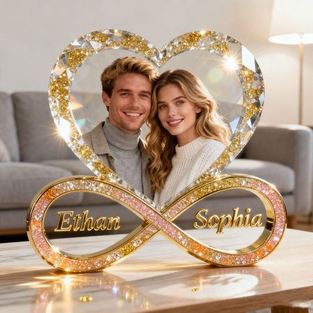 Individuelle Paare Porträt Unendlichkeit Symbol Ornament