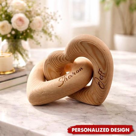 Personal isierte unendliche Liebe Holz schnitzerei-Valentinstag Geschenk, Jubiläums geschenk