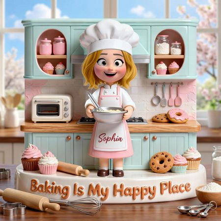 Backen Mädchen Acryl Plaque-personal isierte Geschenke für Back liebhaber