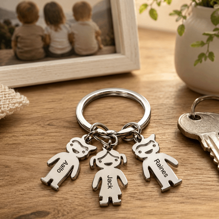 Personal isierte Kinder Charme Schlüssel anhänger-Geschenke für Eltern oder Großeltern