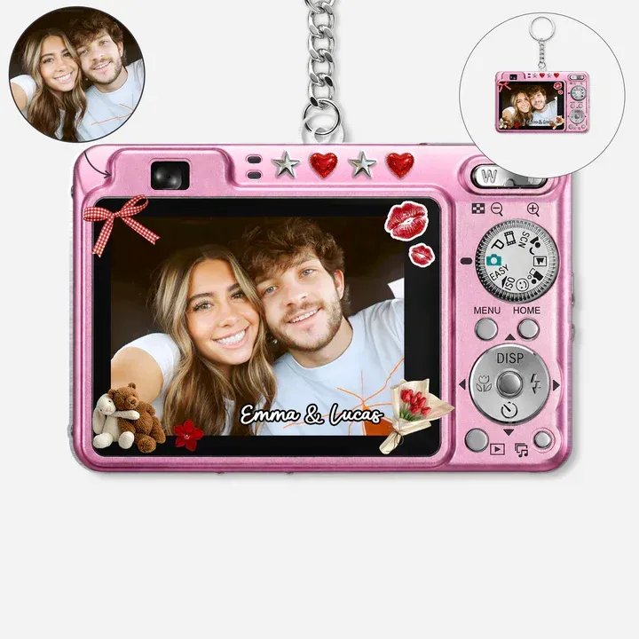 Custom Kamera Schlüssel anhänger mit Foto-Geschenk für Paare
