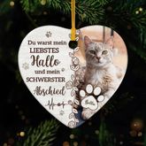 Abschied Katze Sprüche - Personalisierte Trauergeschenke | Keramik Ornamente Katze Mit Foto