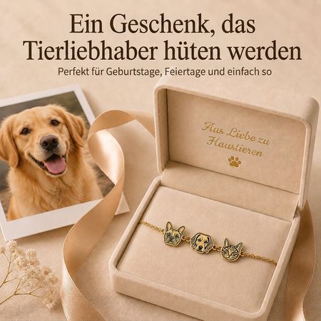 Benutzer definiertes Haustier Porträt Armband-personal isiertes Hund & Katze Foto Armband, Haustier Liebhaber Schmuck Geschenk