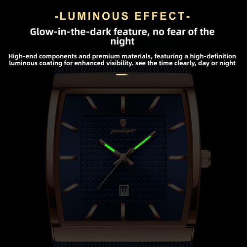 Luxury ultra-thin men's watch, waterproof, calendar mesh strap, business watch, waterproof wristwatch