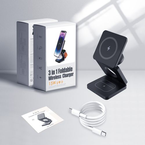 Wireless Charger 3 in 1 Foldable Magnetic Wireless