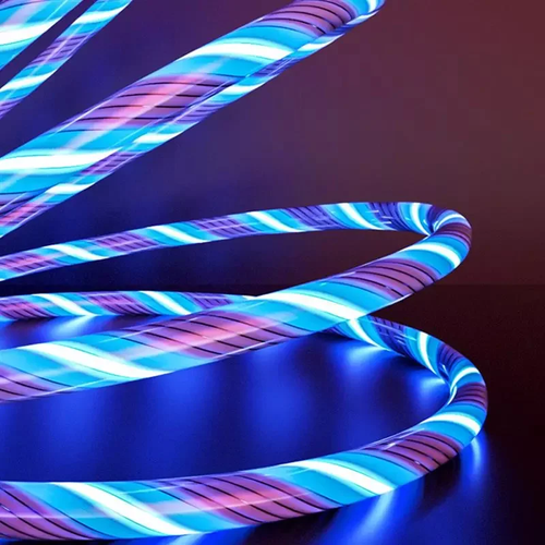 3 in 1 Fast Glow Magnetic Hybrid Light Luminous Type C Charger Cable USB Data Cable Mobile Phone Charging