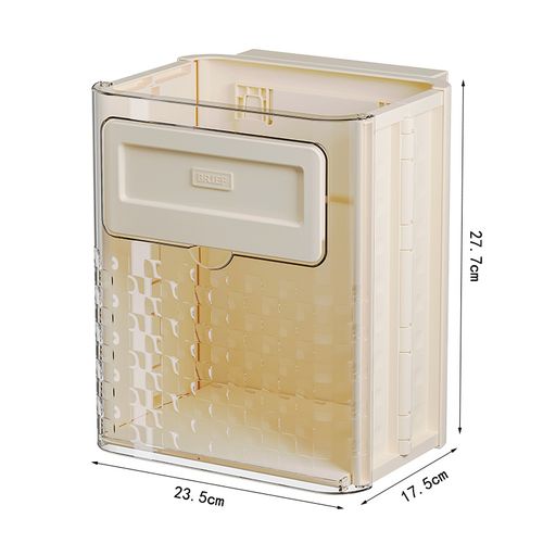 Hot Sale Kitchen and Home Folding Plastic Hanging Trash Can Wall Mounted Trash Can for Bathroom Toilet Waste Storage
