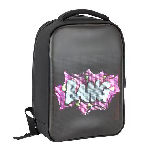 Mobile digital display backpack motorcycle