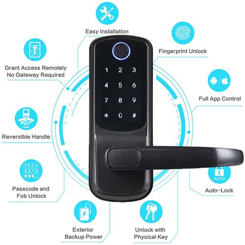 Temporary password unlocking, convenient USB charging, navigation, remote control, digital fingerprint smart door lock