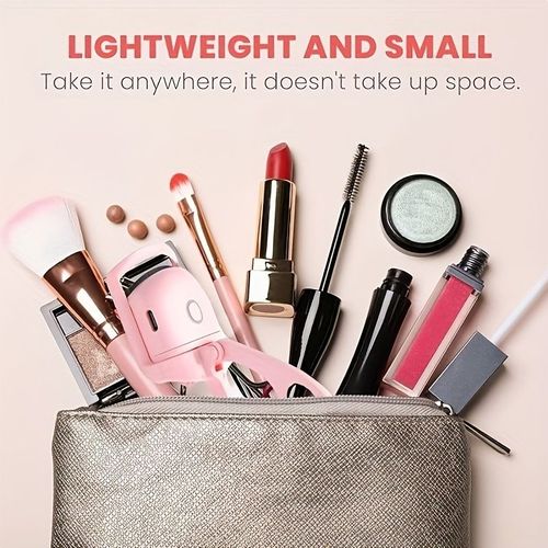 Portable small electric eyelash curler with heating function, rechargeable, curling and curling function