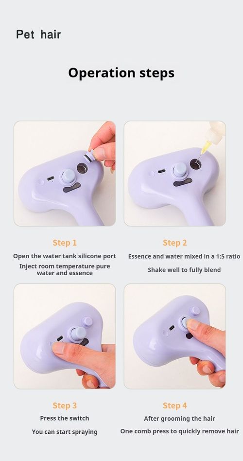 Electric Pet Grooming Brush with Water Spray - 2-in-1 Massaging Deshedding Tool for Dogs & Cats, Detangling Comb for Short & Long Hair, Rechargeable & Quiet