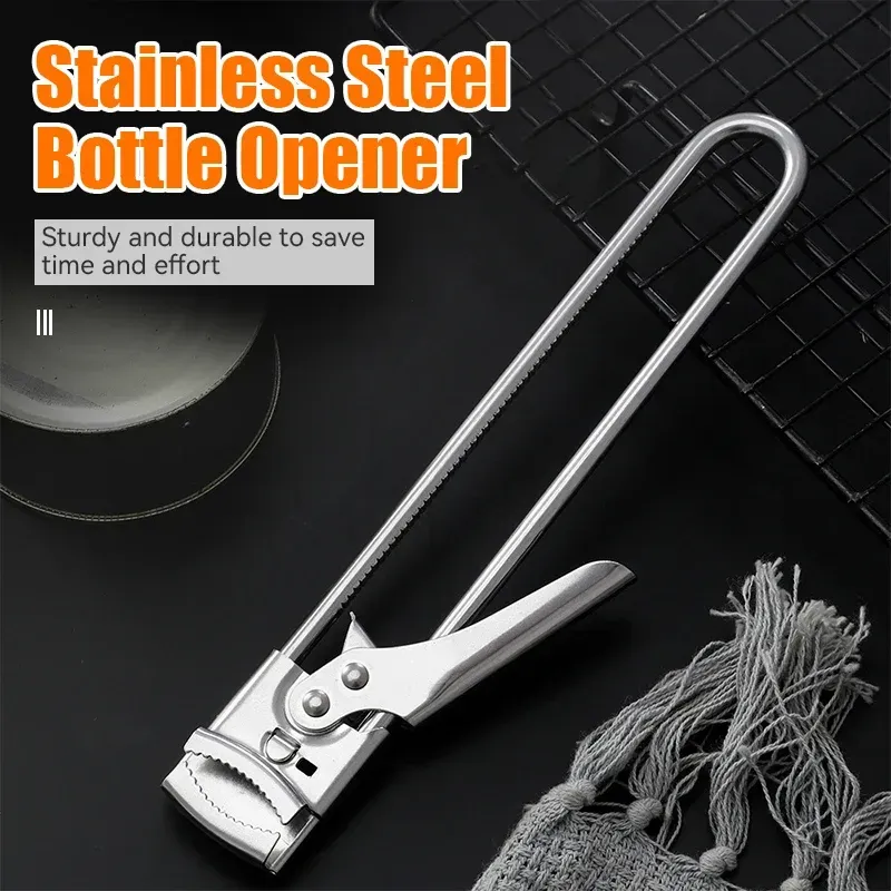 New Stainless Steel Adjustable Can Opener Multi-functional Kitchen Gadget Lazy Can Opener