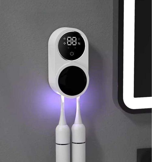 Portable Rechargeable UV Light Sterilizing Toothbrush Holder With Automatic Fan Dry Function