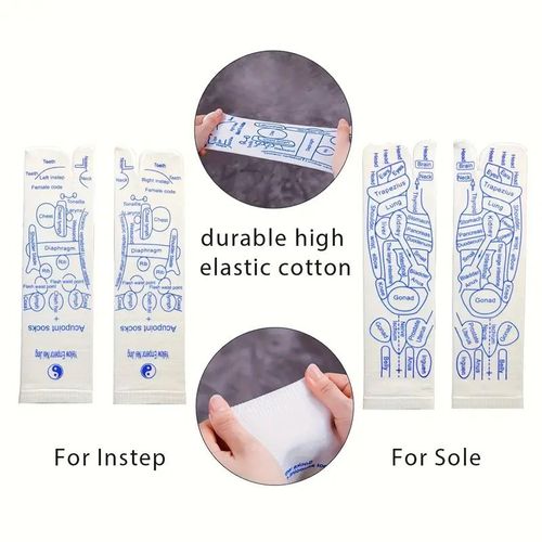 Acupressure Foot Reflexology Cotton Socks With Massage Tool Sticks Sets