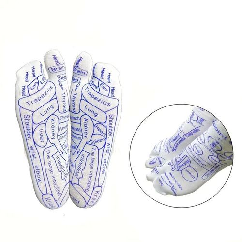Acupressure Foot Reflexology Cotton Socks With Massage Tool Sticks Sets