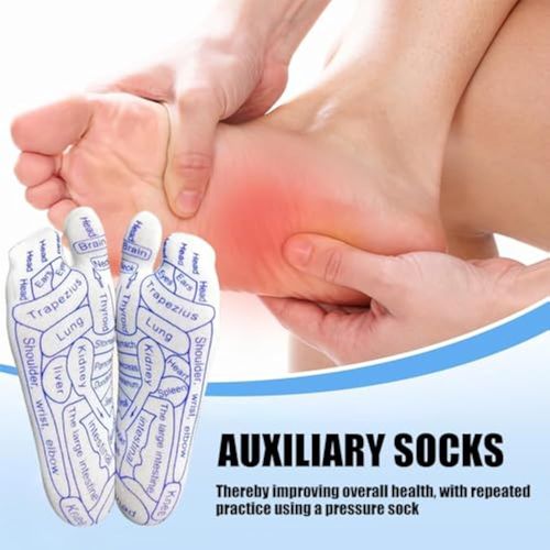 Acupressure Foot Reflexology Cotton Socks With Massage Tool Sticks Sets