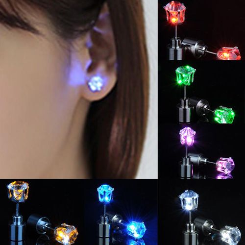 LED Glowing Earrings,  Bar Party Sexy Trendy LED Light-up Metal Earrings